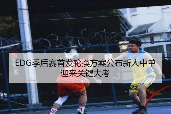 EDG季后赛首发轮换方案公布新人中单迎来关键大考（WuKongSports）